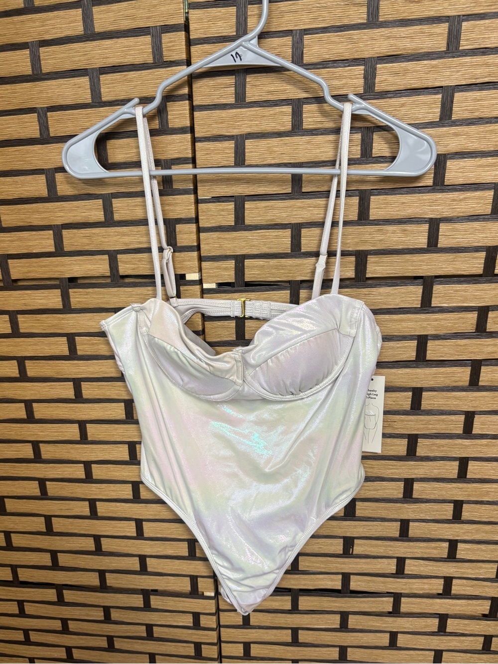 No boundaries metallic one piece swimsuit size large